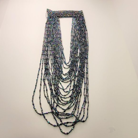 Multilayer Multicolor Sparkly Necklace Statement Necklace Costume Belly Dance - Picture 12 of 13